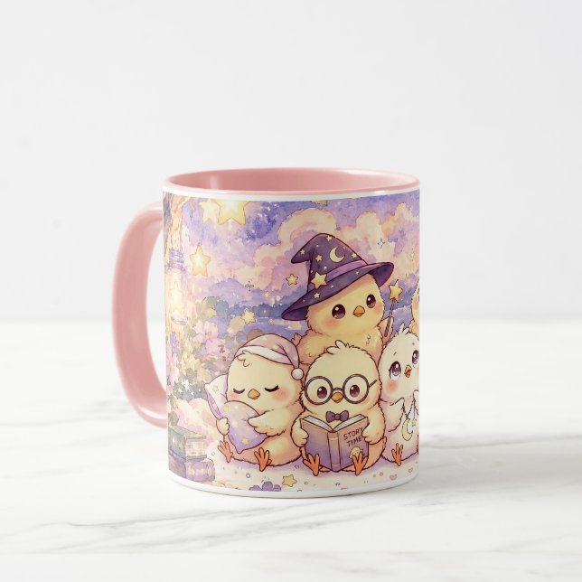 Caneca de Franguinhas Fofas (Frente Esquerda)