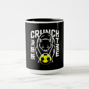 Caneca de Futebol Black Cat – Design Bold Crunch