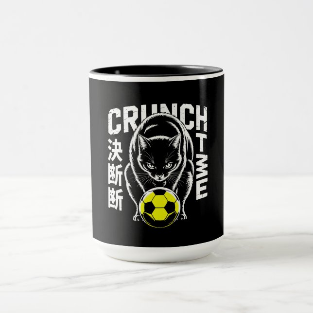 Caneca de Futebol Black Cat – Design Bold Crunch (Centro)