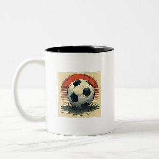 caneca de futebol do estilo retro