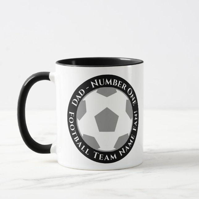 Caneca de Futebol Pai Preto e Branco (Esquerda)