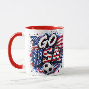 Caneca de Futebol Patriótica Go USA   Bandeira Ame