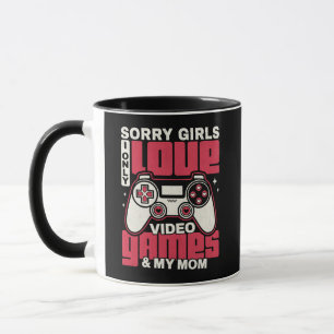 Caneca de Gamer Divertido Eu Amo Video Games e Min