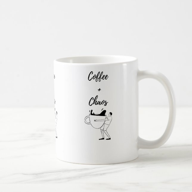 Caneca de gato caos + café Fanny 11oz (Direita)