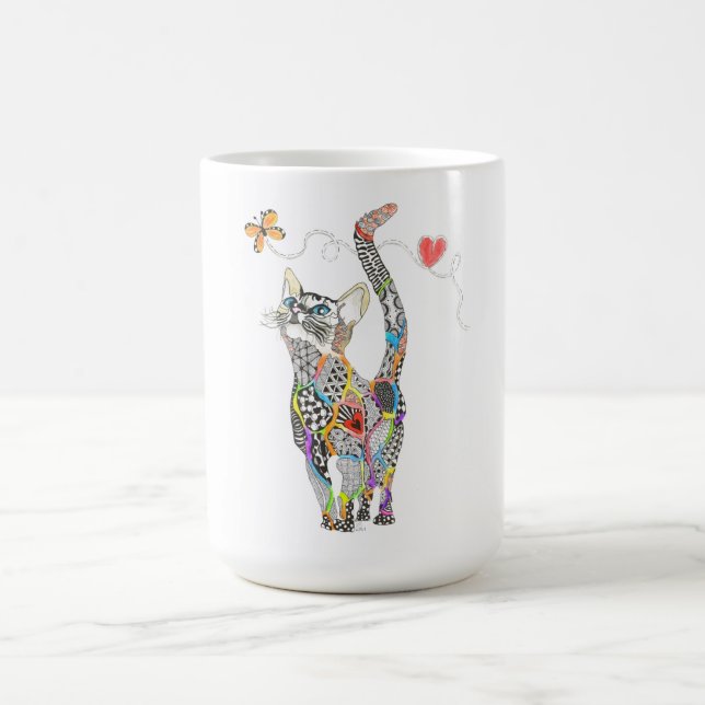 Caneca de Gato Cuja Coloração é Única (Centro)