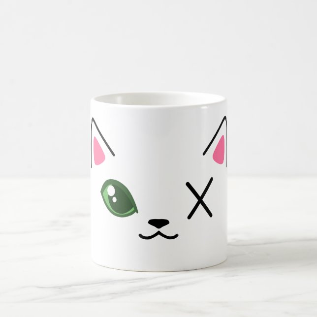Caneca De Gato Cuta De Um Olho (Centro)