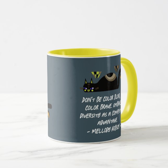 CANECA DE GATO DALTÔNICO (Frente Esquerda)
