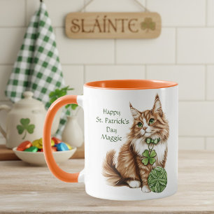 Caneca de Gato de Cabelo Comprido Personalizada pa