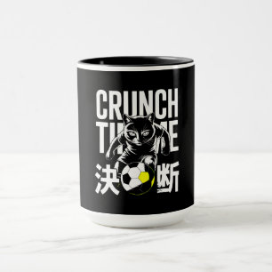 Caneca de Gato de Futebol Kawaii Determinado - Kan