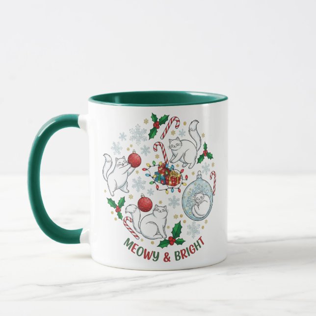 Caneca de Gato de Natal Presente para Amantes de G (Esquerda)