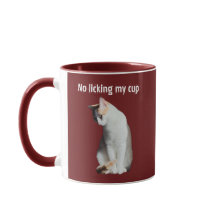 Caneca de Gato Engraçada Sem Lambidas
