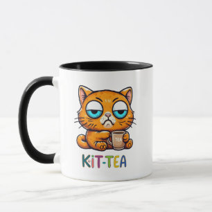 Caneca de Gato Engraçado, Presente de Humor Punhad