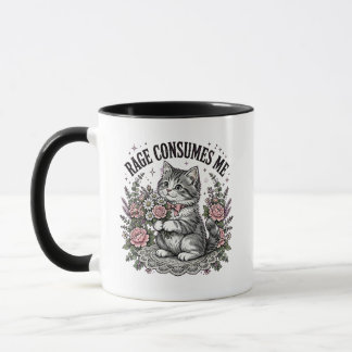 Caneca de Gato Engraçado Rage Consumes Me - Ca Flo