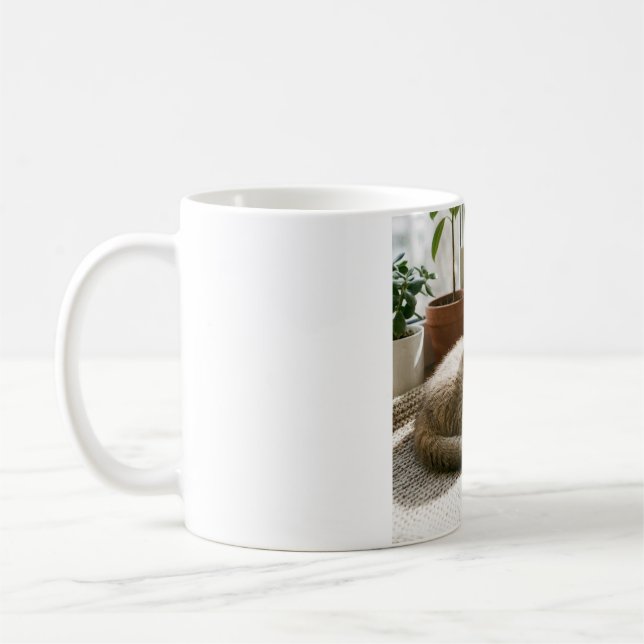 Caneca de Gato Fofo da Raça Scottish Fold - Café p (Esquerda)