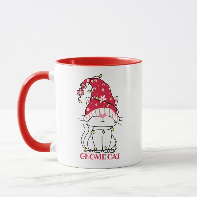 Caneca de Gato Gnomo Fofo (Esquerda)