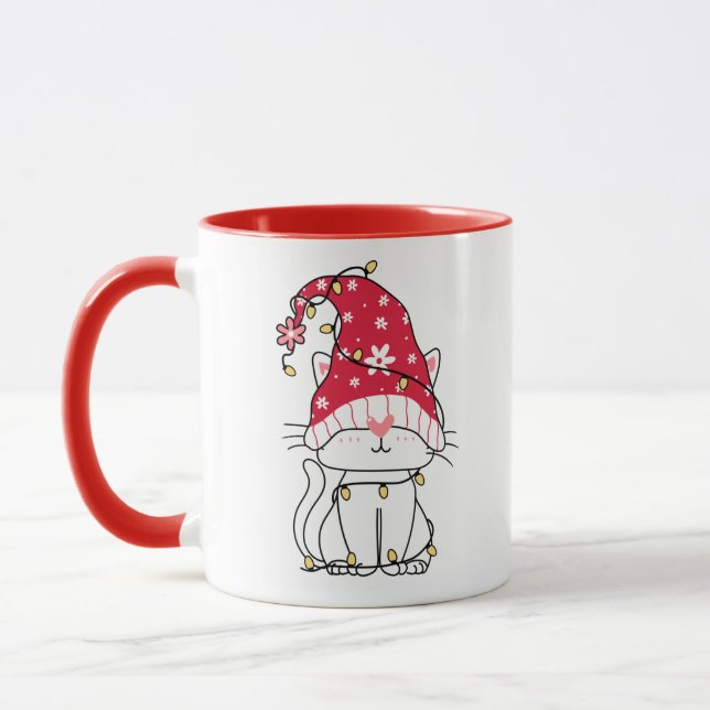 Caneca de Gato Gnomo Fofo (Esquerda)