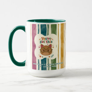 Caneca de Gato Listrado Retro Personalizada para V