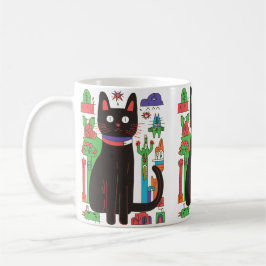 Caneca de Gato Negra Reproduzível