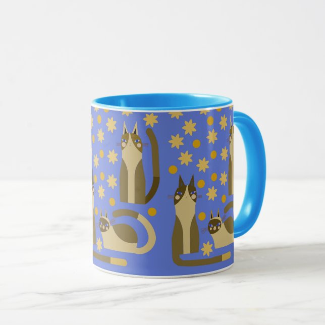 CANECA DE GATO PARA ANIVERSÁRIO OU QUALQUER OCASIÃ (Frente Esquerda)