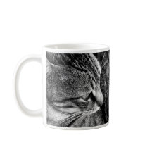 Caneca de Gato Preta e Branca