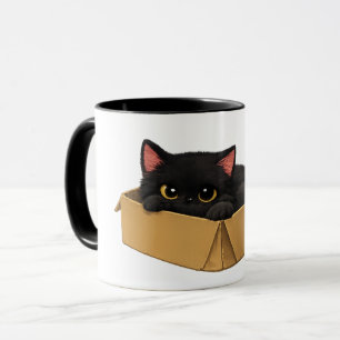 Caneca de Gato Preto na Caixa