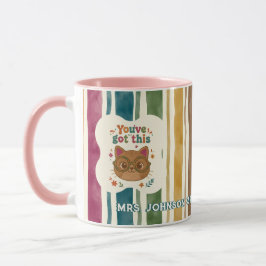 Caneca de Gato Professora Personalizada | Nome e S