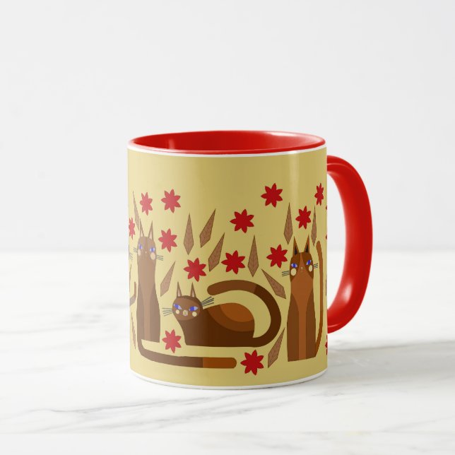 CANECA DE GATO VERMELHO (Frente Esquerda)