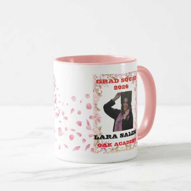 Caneca de Graduação 2026 com Foto Personalizada e  (Frente Esquerda)