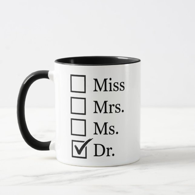 Caneca de Graduação de Doutorado para Mulheres (Esquerda)