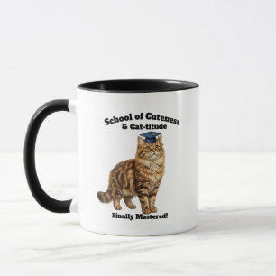 Caneca de Graduação de Mãe de Gato Engraçada - Pre
