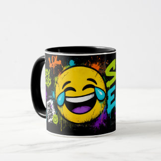 Caneca de Grafite de Emoji Falante | Emoji Risonho