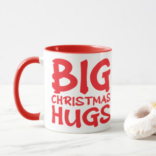Caneca de grandes abraços de Natal com panda verme