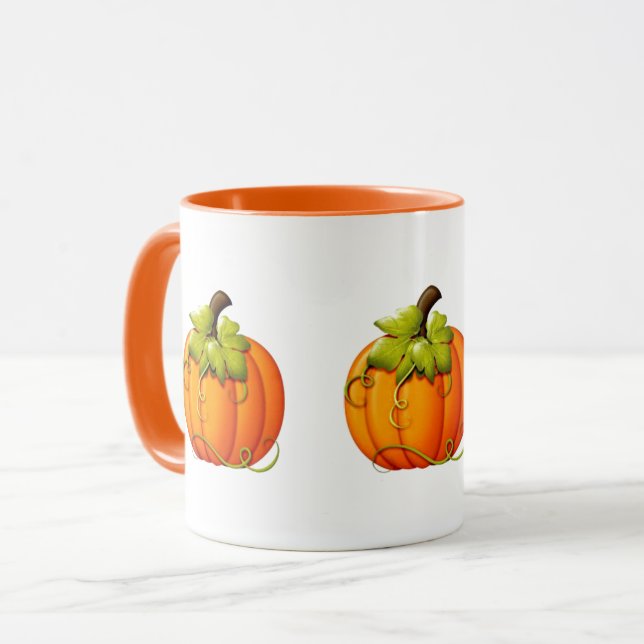 Caneca de Halloween/Abóbora de Outono (Frente Esquerda)