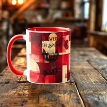 Caneca de Halloween - Cerveja de Morcego Assustado