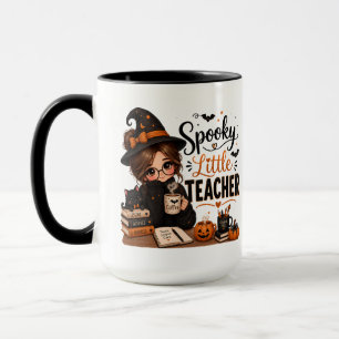 Caneca de Halloween com Acento Preto Professora As