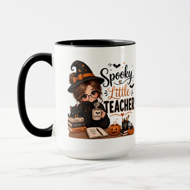Caneca de Halloween com Acento Preto Professora As (Esquerda)
