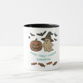 Caneca de Halloween Cuta Spooky - Boos, Morcegos e