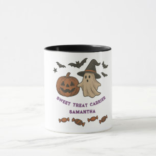 Caneca de Halloween Cuta Spooky - Boos, Morcegos e