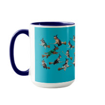 Caneca de Halloween de Bruxa de Cachorro Fofo