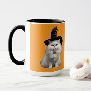 Caneca de Halloween de Bruxa Persa Branca Fofa