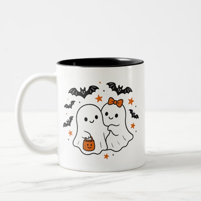 Caneca de Halloween de Fantasma Fofo | Xícara de C (Esquerda)