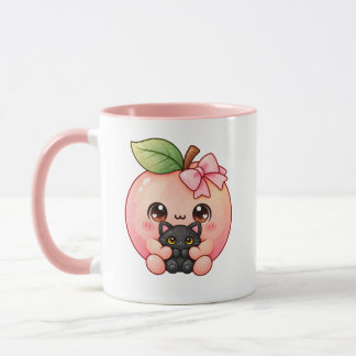 Caneca de Halloween de Gato Preto Fofo Kawaii