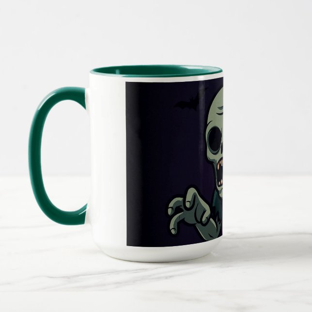 Caneca de Halloween de Zumbi Fofo Assustador - D (Esquerda)