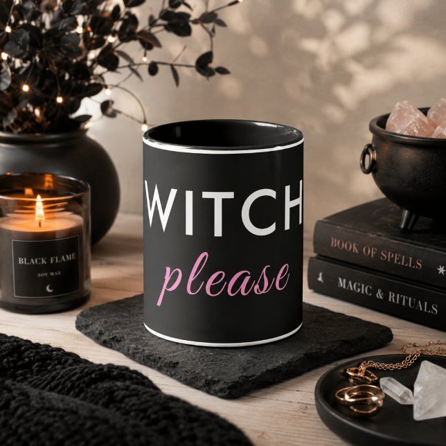 Caneca de Halloween Modern Witch Please – Minimali (Criador carregado)