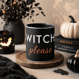 Caneca de Halloween Modern Witch Please – Minimali