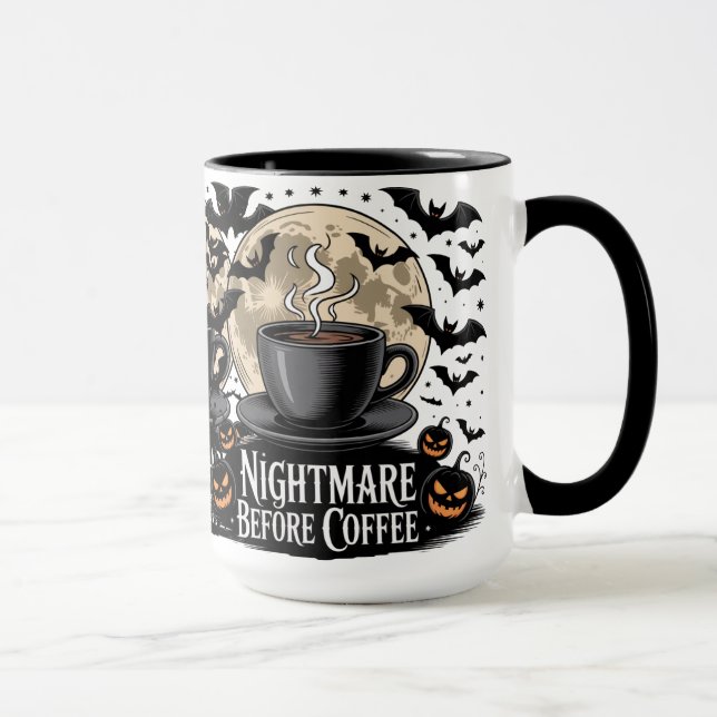 Caneca de Halloween Nightmare Before Coffee (Direita)