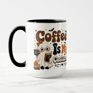 Caneca de Halloween Preta para Professores com Caf