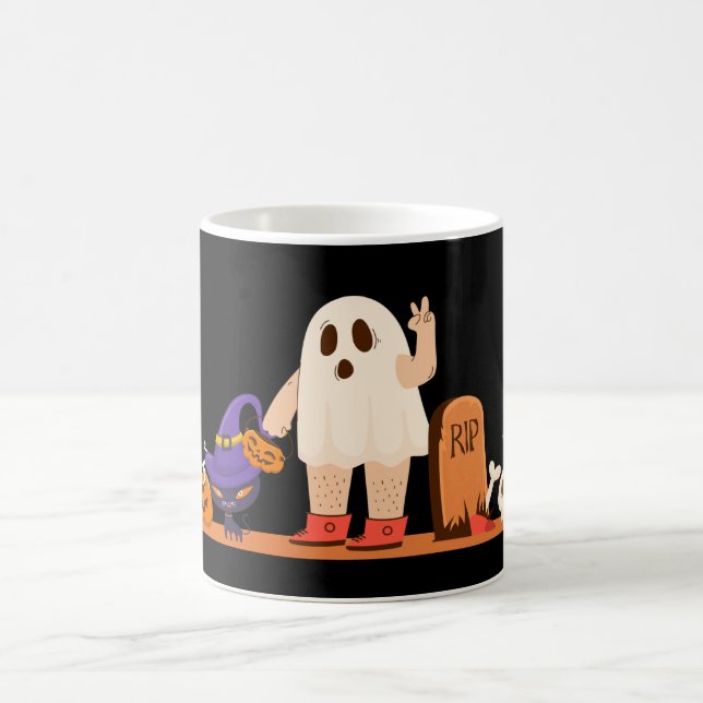 Caneca de Halloween Spooky - Abóbora, Espírito e D (Centro)