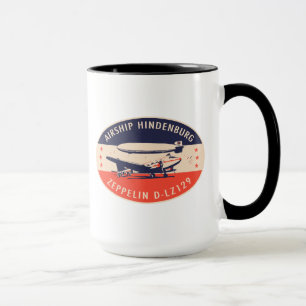 Caneca de Hindenburg LZ129 do dirigível do vintage