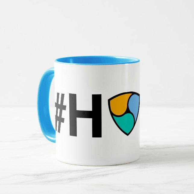 Caneca de HODL NEM/XEM (Frente Esquerda)
